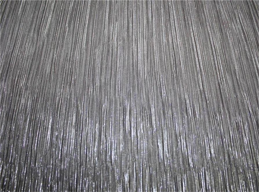 Grey x Silver Lurex Pleated Fabric ~ 58'' wide