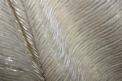 Champagne x Gold Lurex Pleated Fabric ~ 58'' wide
