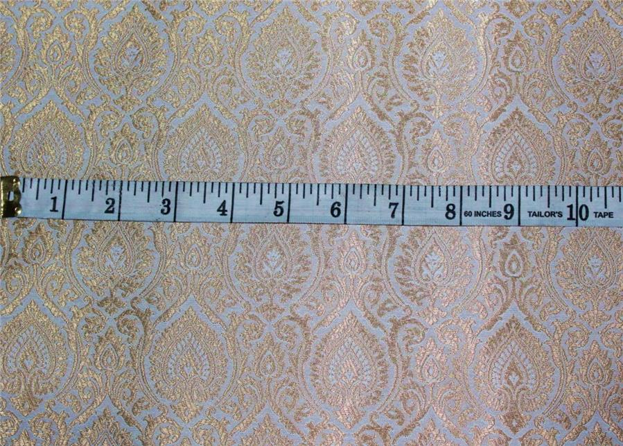 Brocade fabric ivory x metallic gold color 44&quot;wide