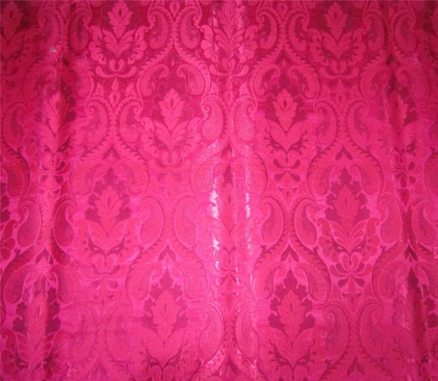 Heavy Brocade fabric Rich hot magenta color ~36&quot wide