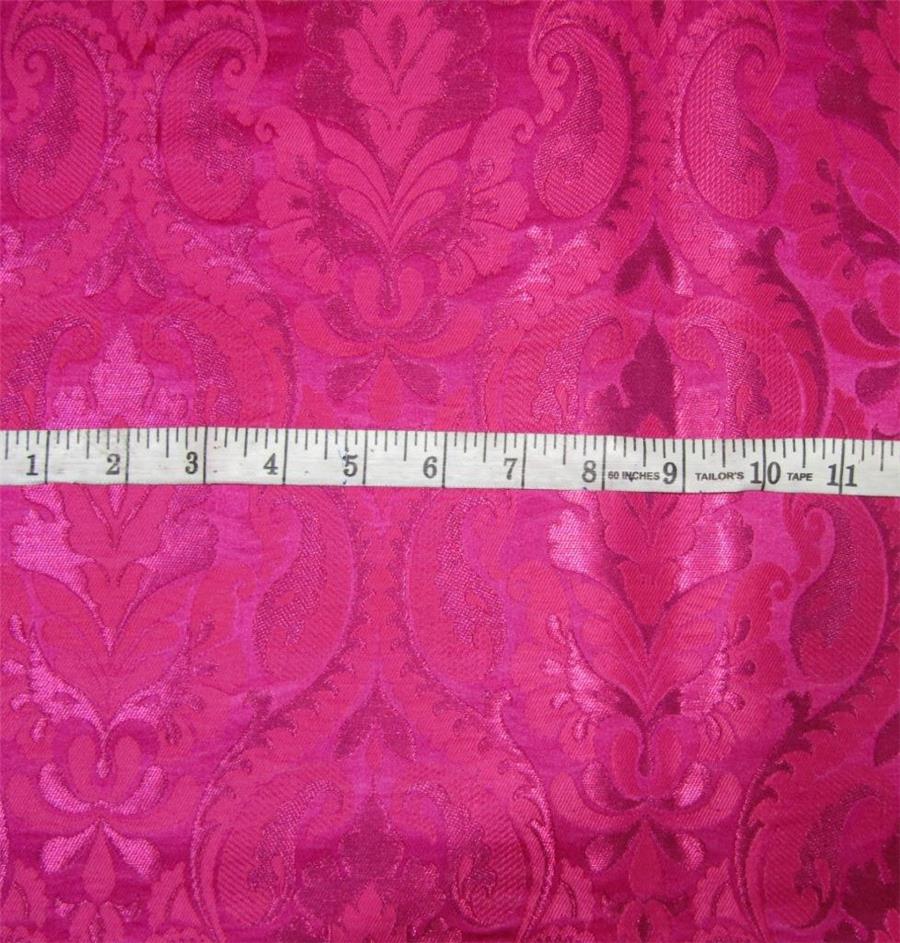 Heavy Brocade fabric Rich hot magenta color ~36&quot wide