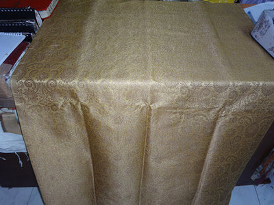 Silk Brocade Fabric Metallic Gold & Light Gold 44" wide BRO316[4]