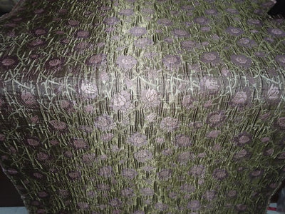 Crushed sheer Gold x Black &amp; Pink metallic silk tissue fabric 40&quot;
