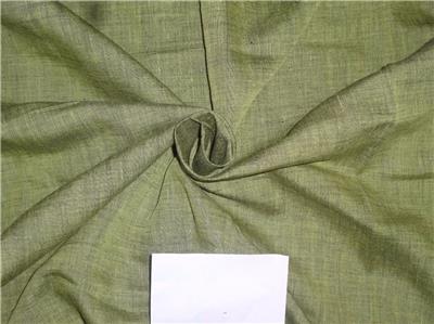 Two Tone Green x Black Color Linen Fabric 54" wide [7563]