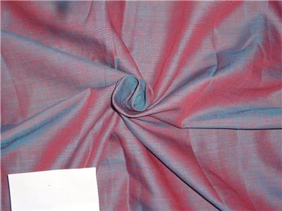 Two Tone Red x Blue Color Linen Fabric 54" wide [7566]