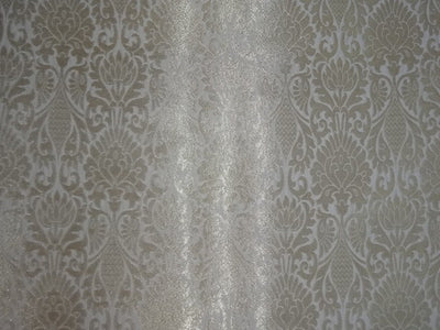 Heavy Brocade Fabric Cream & Metallic Gold color 44" wide BRO330[1]