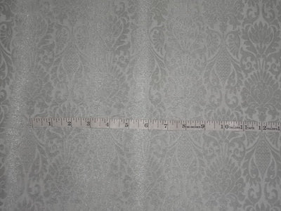 Heavy Brocade Fabric Ivory & Metallic Silver color 44" wide BRO335[1]