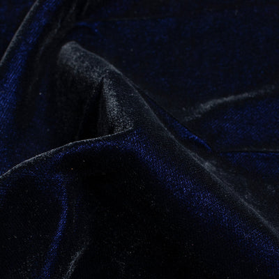 100% Micro Velvet Navy Dark Blue Fabric 44" wide[7444]