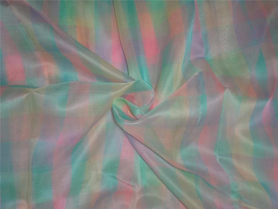 silk organza pastel plaids 54" wide [8259]