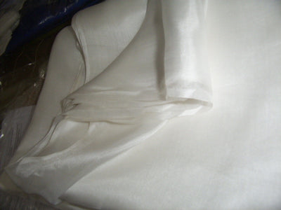 light ivory plain silk fabric~Tina~44&quot;