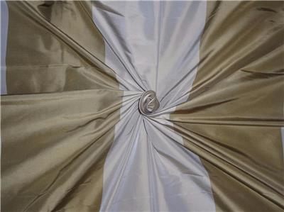 100% Pure Silk Taffeta Fabric Dusty Green x Beige Color 54" wide TAF#S139[12]