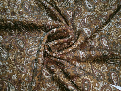 100% silk twill printed fabric- 44&quot;single length 2.20 yds paileys