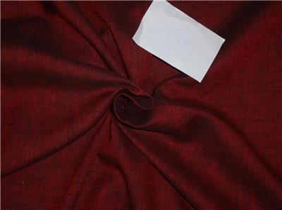 Two Tone Linen 25% COTTON, 75% LINEN fabric Red x Black Color 58" wide B2#79[5]