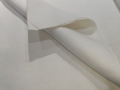 100 % Pure Heavy Linen Box weave Fabric ivory white color 54" wide Dyeable [12564]