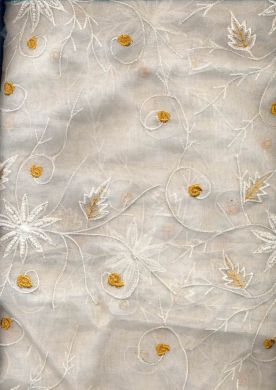 white organza embroidery 44" wide [669]