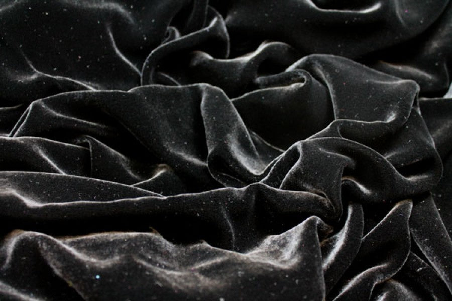 Plush Silk Black Velvet Fabric ~ 54" wide