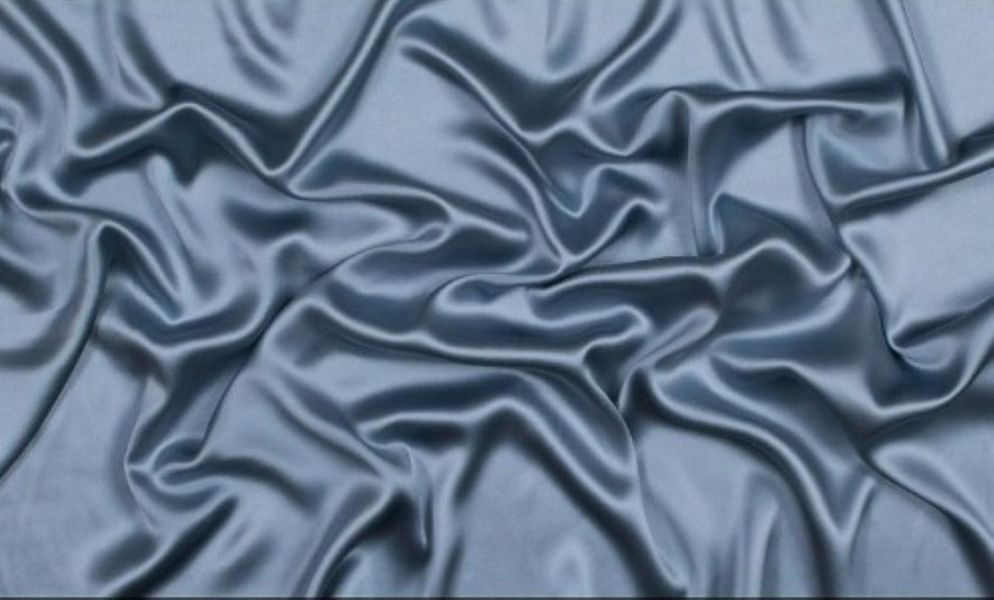 Steel Blue viscose modal satin weave fabric 44" wide [10296]