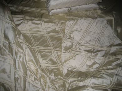 silk dupioni pintucked duvet cover~custom order [687]