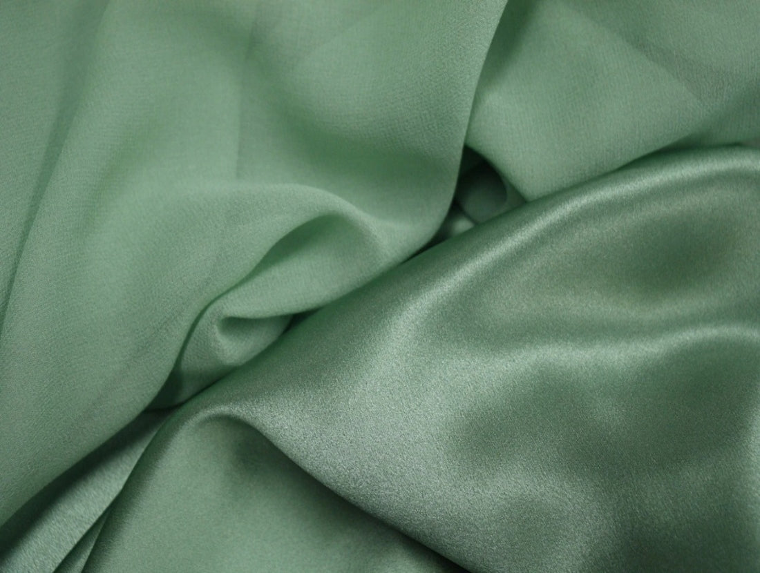 Bamboo Green viscose modal satin weave fabric ~ 44&quot; wide.(24)[3746]