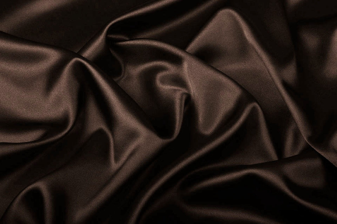 Dark chocolate brown viscose modal satin weave fabric ~ 44&quot; wide.(27)[10069]