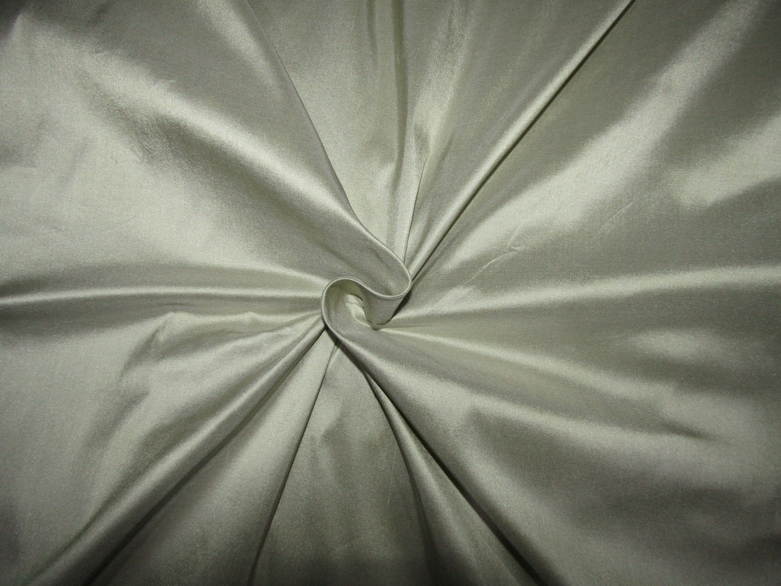 100% Pure silk dupion LIGHT OLIVE colour 54" wide DUP293