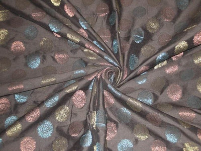 70% silk/ 30% viscose with multi colour motifs / jacquards