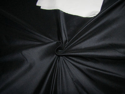 100% Pure silk dupion FABRIC BLACK NAVY COLOR 54" wide DUP295