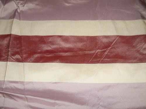 SILK TAFFETA FABRIC 54&quot;~multi colour gorgeous horizontal stripes