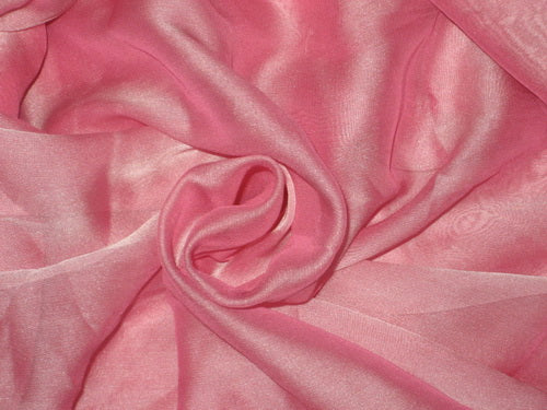 POLYESTER GEORGETTE FABRIC Pink color 44&quot; [3159]