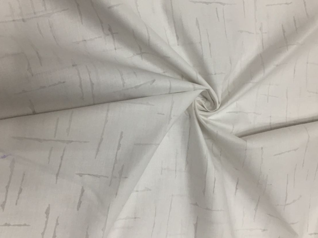 White cotton fabric pc brasso print 44" wide