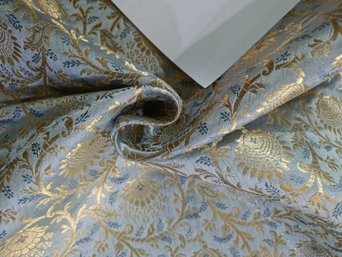 Brocade fabric Floral metallic Gold floral 44&quot; wide available in three colors