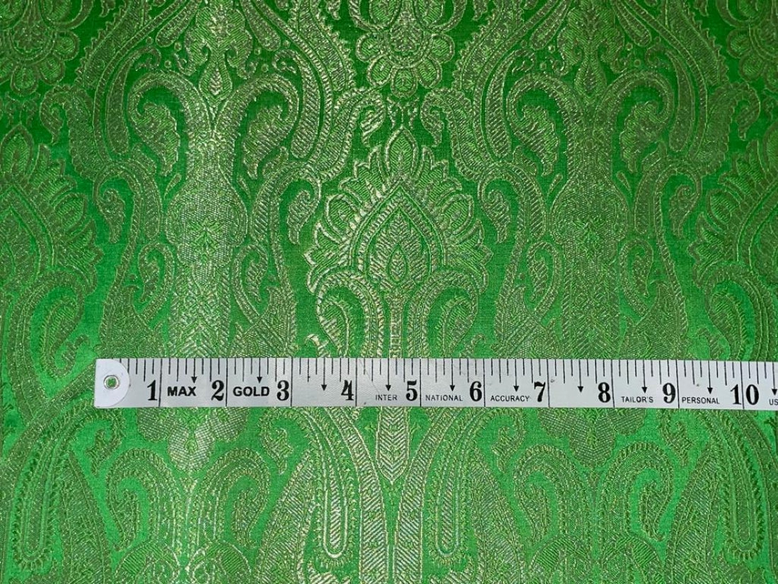 Brocade fabric 42" PAISLEYS wide BRO830/831 available in 8 colors [green/rose pink/red/ biscuit beige/emerald green/pink/orange/electric blue]