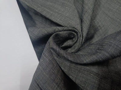 Two tone linen{iridescent} fabric black x white colour 54" wide [5340]
