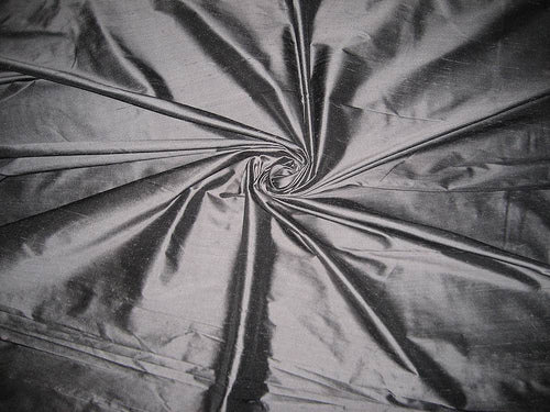 silk dupioni fabric Dark Cloudy Grey colour