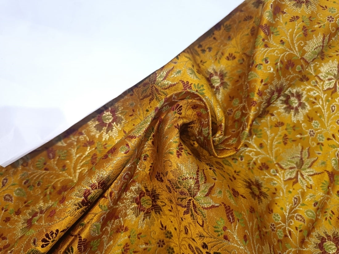 SILK BROCADE FABRIC Multi colour 44 available in two styles BRO41[4]/BRO41[7]