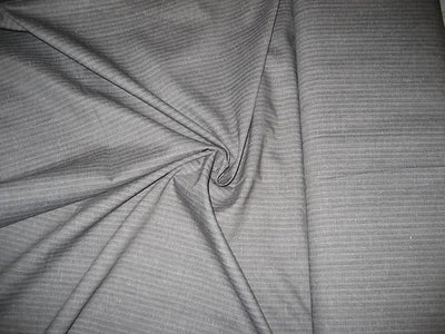 Superb Quality Linen Club Grey with Light grey horizontal stripe Fabric 58" wide [1364]
