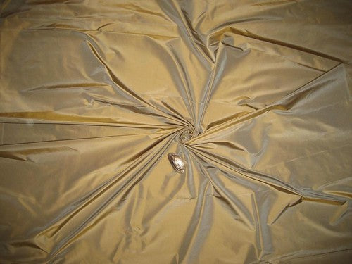 100% Pure Silk Dupioni Fabric gold x blue 54" wide DUP268[5]