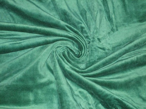 100% Cotton Velvet Emerald Green Fabric ~ 44&quot; wide