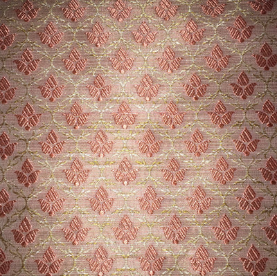 Brocade Fabric Light Gold &amp; Peach color 44" WIDE BRO360[3]