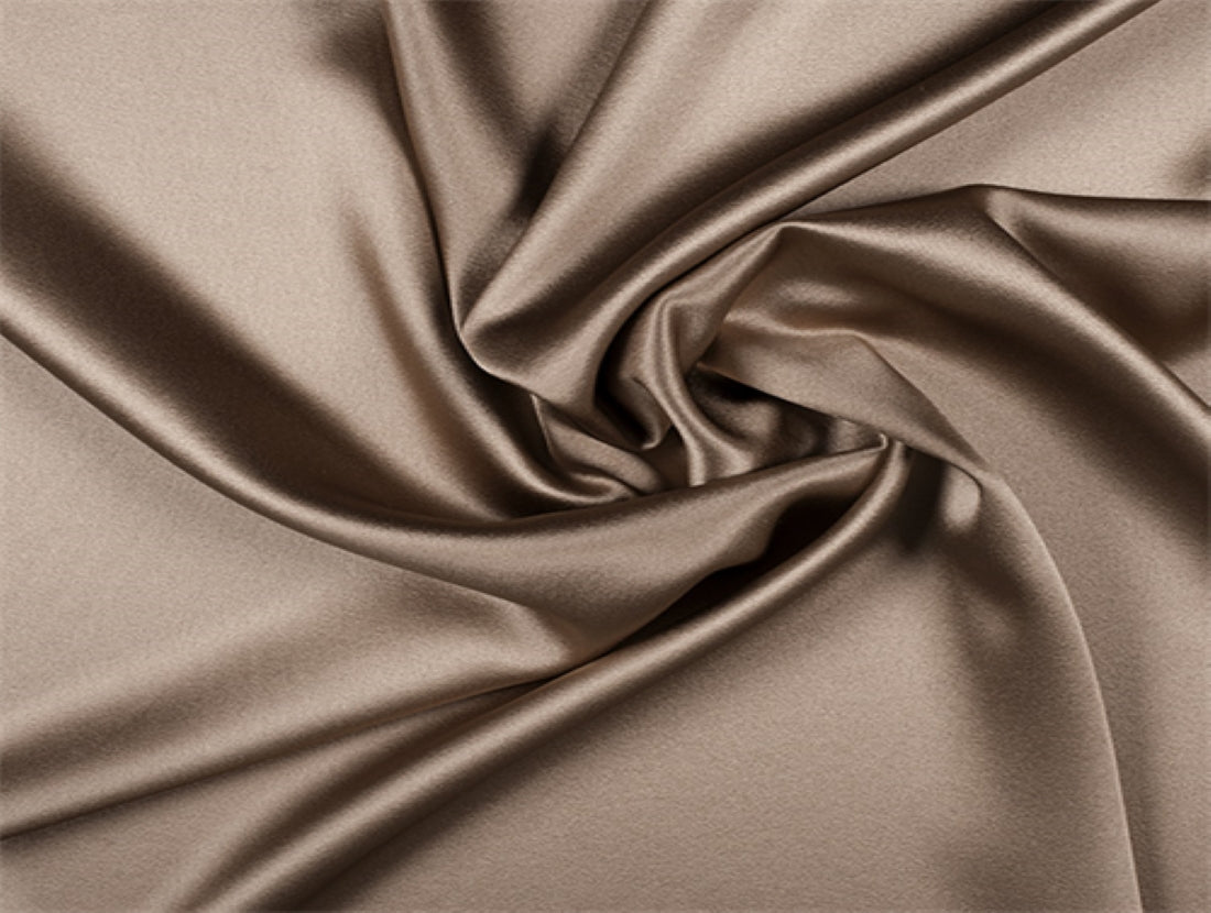 Mocha Brown viscose modal satin weave fabric ~ 44&quot; wide.(36)[3741]