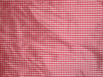Dupioni Silk Fabric-Pink and ivory color plaids