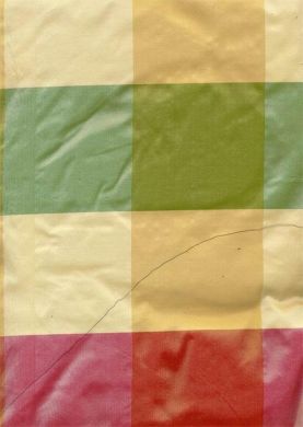 Multi colour SILK TAFFETA plaid fabric 54