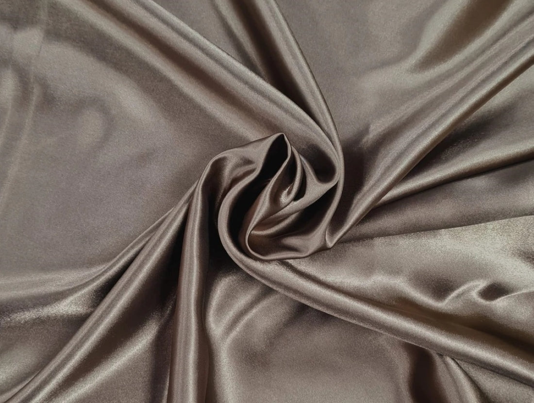 Fossil Grey viscose modal satin weave fabric ~ 44&quot; wide.(37)[4031]