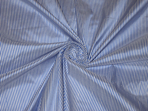 Silk Dupioni Fabric Blue & White Stripes width 54" wide DUPS9