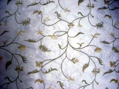 ivory silk dupioni embroidered 54