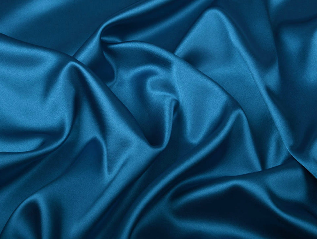 Petrol Blue viscose modal satin weave fabric ~ 44&quot; wide.(39)[10975]