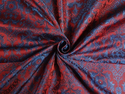 SILK BROCADE VESTMENT FABRIC BLUE & Pink color 36" WIDE BRO319[4]