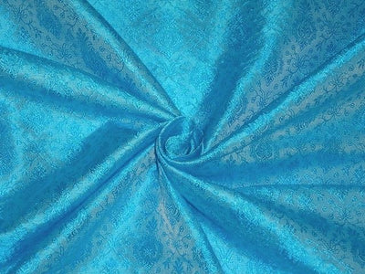 Spun Brocade fabric Blue Color 44" wide BRO331[5]