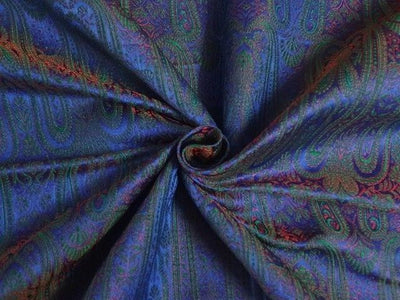 Spun Brocade fabric Green,Blue & Metallic Pink Color 54" WIDE BRO329[2]