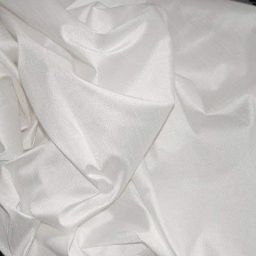 Polyester Dupioni Ivory color fabric ~ 44&quot; wide